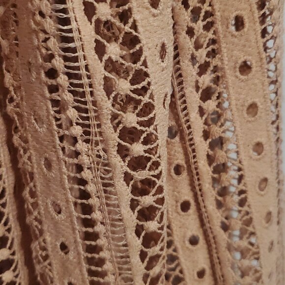 Cato Beige Lace Open-Front Cardigan - Picture 2 of 3